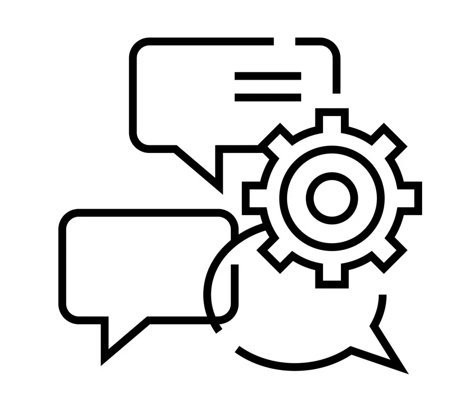 engineering chat line icon concept sign outline vector 29686466